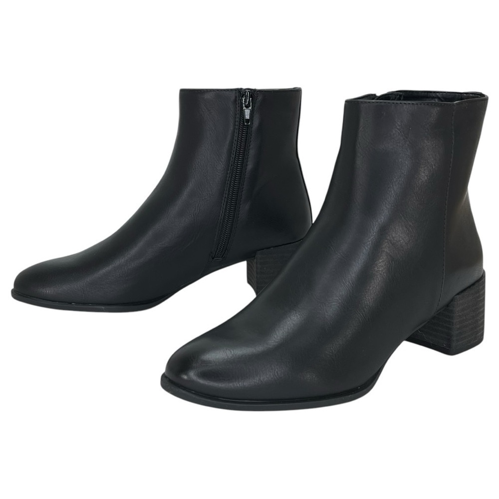SOUL Naturalizer Rose Black Faux Leather Womens Ankle Boots Size 8.5M - Picture 11 of 13